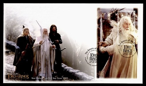 DR WHO 2003 NEW ZEALAND FDC LORD OF THE RINGS CACHET S/S $1.50 M69398