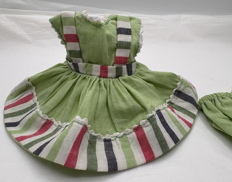 Vintage 1952 Vogue Ginny Doll Kindergarten Series Dress #27 NM HTF GREEN