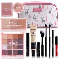Travel All In One Full Makeup Kit Gift Set For Beginners Professionals Pink