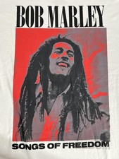 Bob Marley Shirt Mens XL Songs of Freedom Graphic Tee Zion Rootswear Reggae