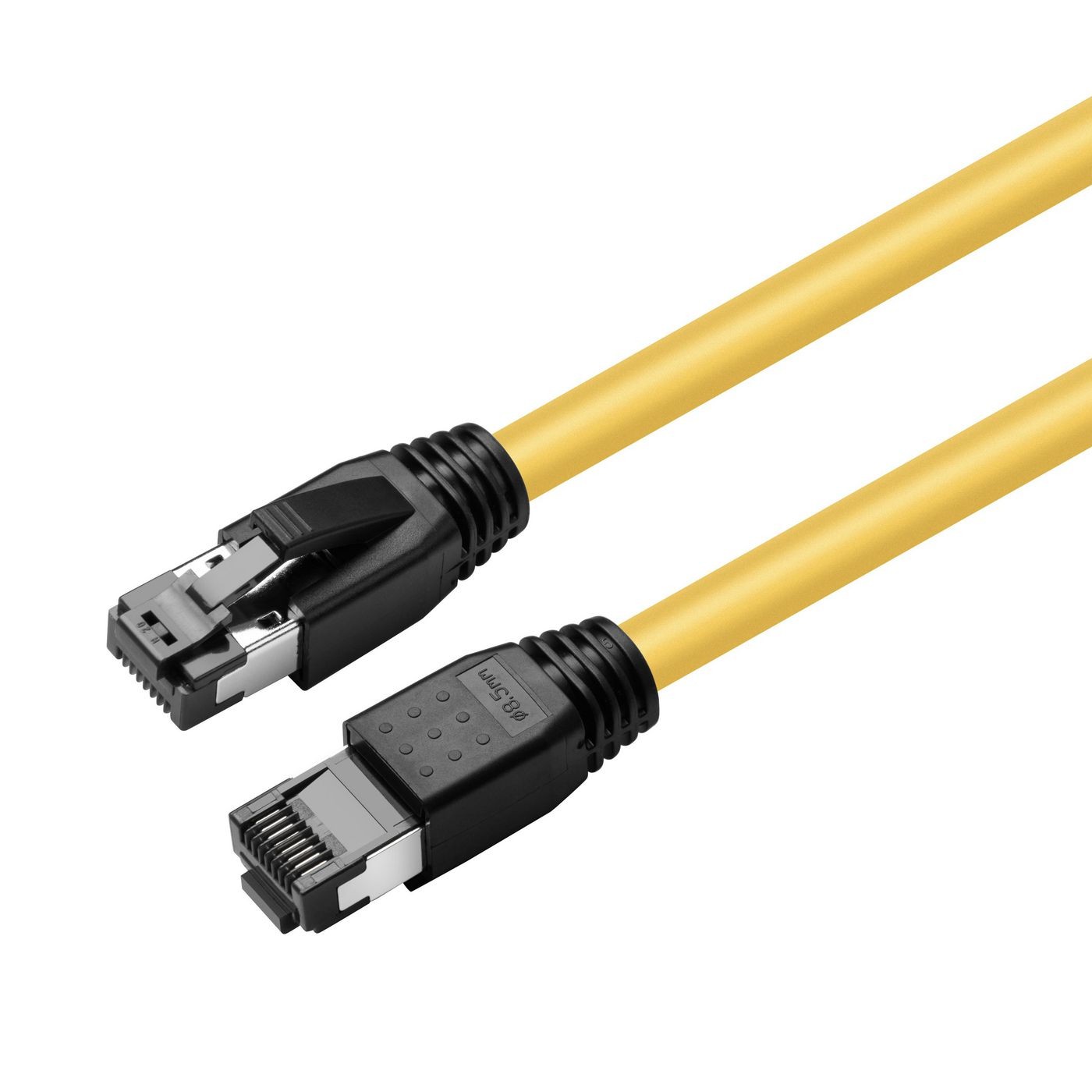 MicroConnect MC-SFTP802Y Cat8.1 S/FTP Network Cable 2m Yellow LSZH 40Gbps RJ45