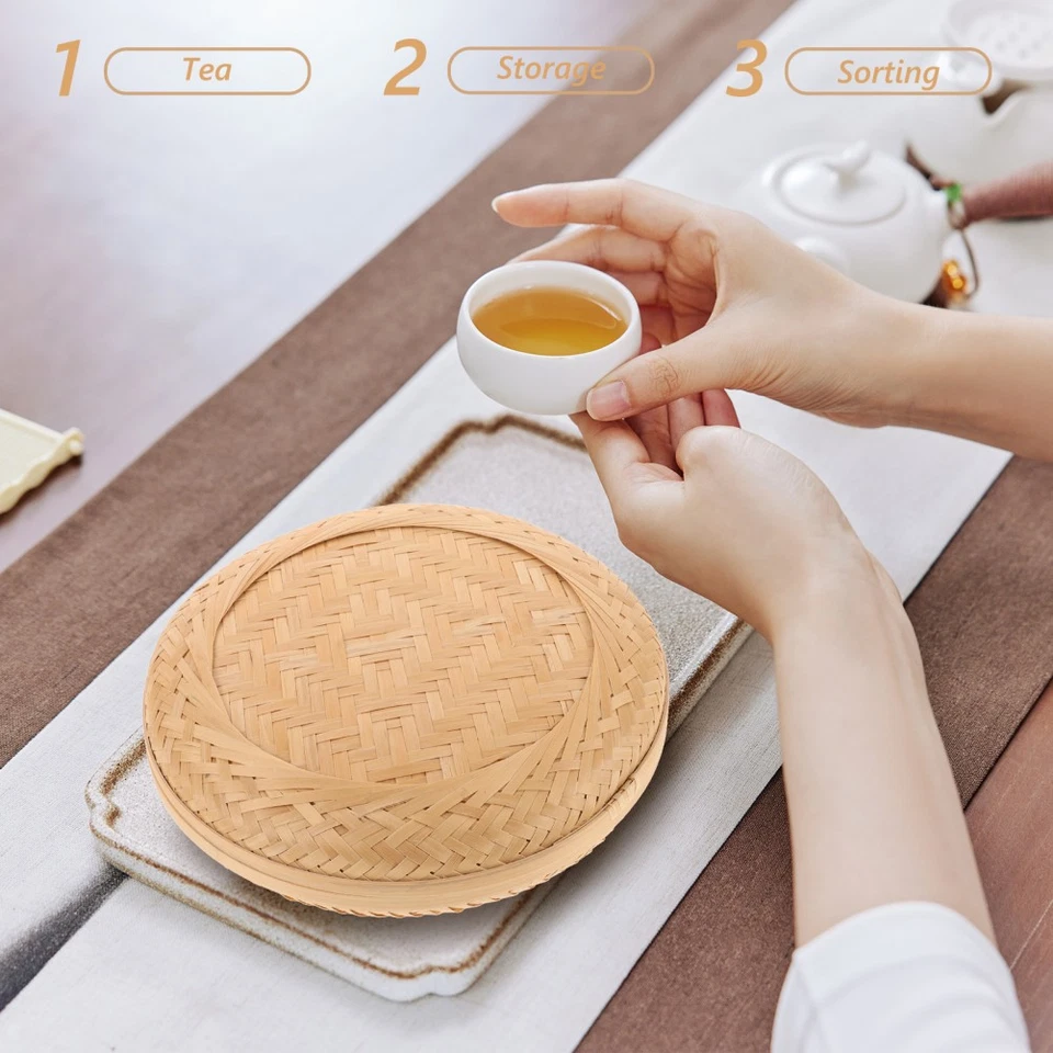  Tee-Kuchen-Aufbewahrungshalter, gewebte Tee-Box, Tee-Kuchen-Box, Teebehälter - Bild 4 von 4