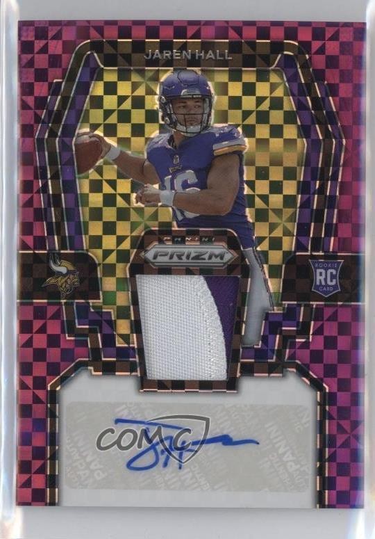 2023 Panini Prizm Rookie Purple Power 35/49 Jaren Hall RPA Patch Auto RC 6a7