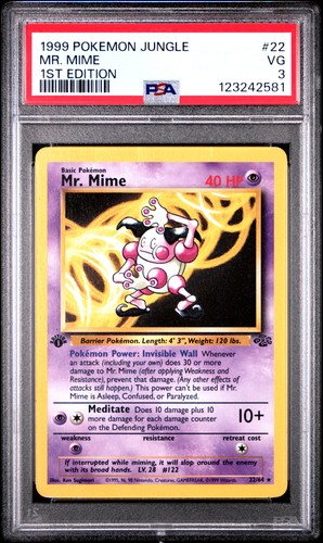 Mr. Mime (1st Edition) graded PSA 3 for sale on eBay