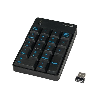 LogiLink ID0120 wireless Keypad kabelloser Ziffernblock 2.4 GHz USB