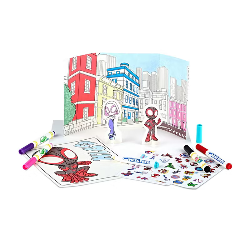 Crayola Color Wonder Activity Kit Spidey & Friends 8 Mess-free Markers 27 Pages