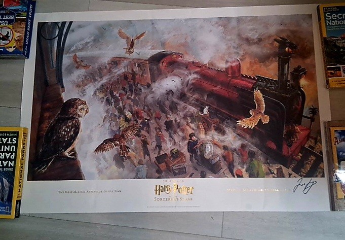 Signed Harry Potter and the Sorcerer's Stone: The Illustrated Edition poster