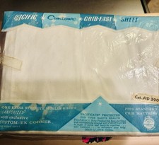 VTG Muslin Crib Fast Sheet Fitted Sheet 100 American Cotton PACIFIC Ex-Corner