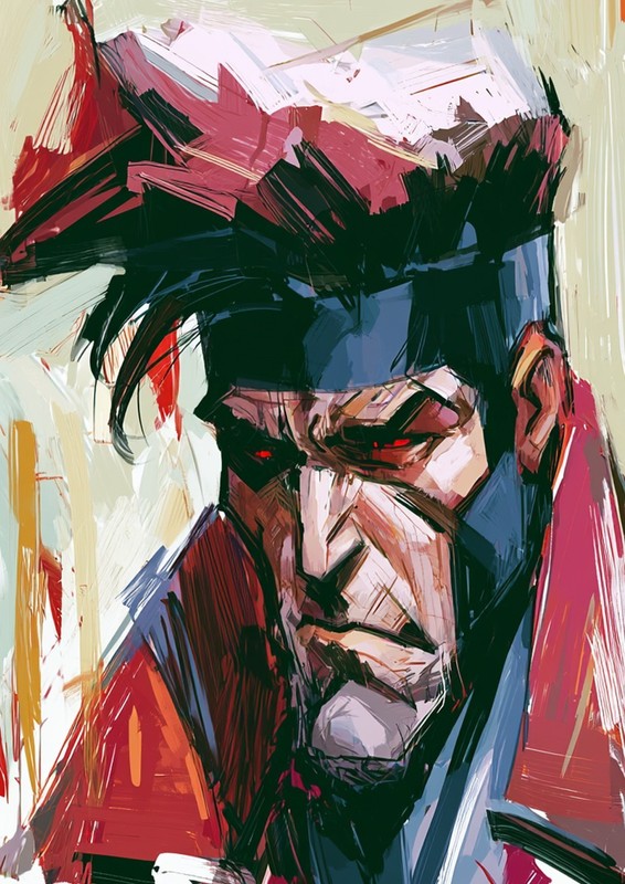 Gambit - X-Men Art Card 1/1 PaintOholic Signed ONE OF A KIND.