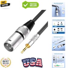 3.5mm to XLR Cable Unbalanced Mini Jack 1/8 inch to XLR Male Adapter Micropho...