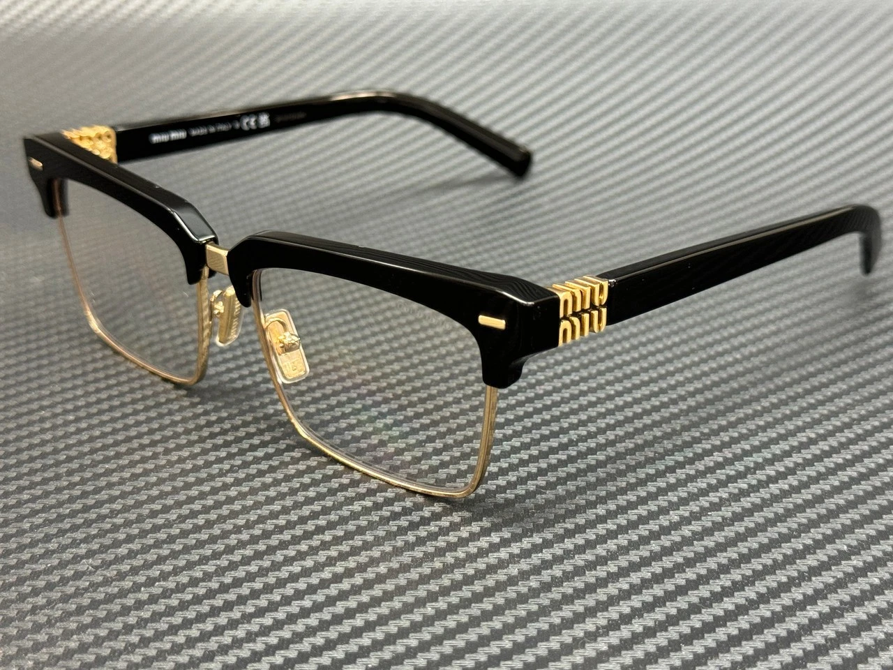 Miu Miu — MIU MIU MU 10ZS 1AB08N Black Blue Light Filter Women's 54 mm Eyeglasses