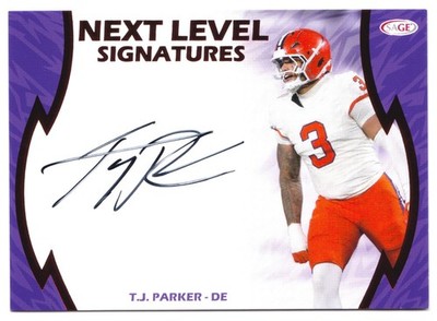 2026 SAGE T.J. Parker Auto #NLS-JTP Next Level Signatures Red