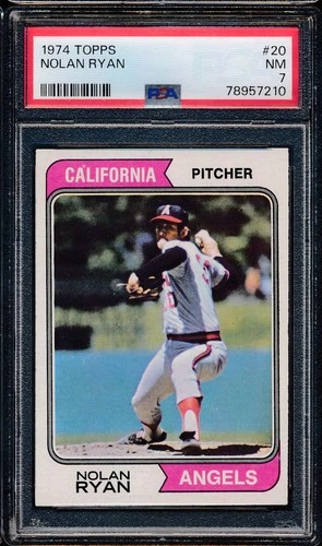 EL.HE31 1974 Topps 20 Nolan Ryan PSA 7 NM