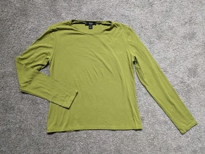 WEEKEND by Max Mara Long Sleeve T Shirt Green Viscose Women s Size Large