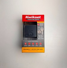 Kwikset 258 SQT 514SMT 6AL RCS K3 Downtown Deadbolt Lock in Matte Black