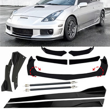 For Toyota Celica 2000-2005 Front Bumper Lip Spoiler Body Gloss Black Side Skirt