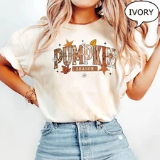 Comfort Colors® Pumpkin Season T-Shirt, Autumn Fall Shirt, Thanksgiving Shirt