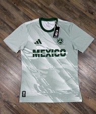 Adidas Soccer Jersey Men's Medium Mexico White Green FIFA World Cup Aeroready