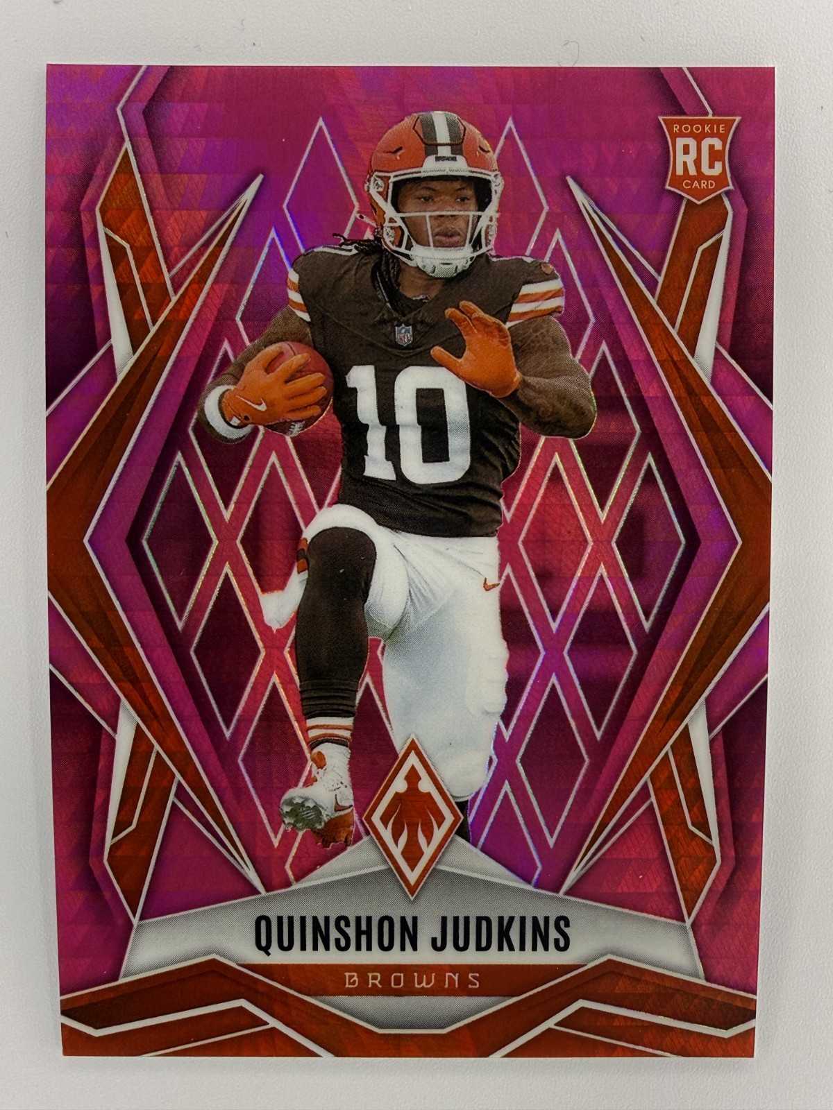 2025 Panini Phoenix - Rookies Quinshon Judkins #191 Pink Hyper /299 (RC) Browns