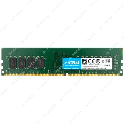 Crucial 16GB DDR4 2666MHz PC4-21300 2Rx8 DIMM Desktop Memory RAM