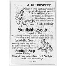 SUNLIGHT SOAP - Edwardian Advertisement 1902