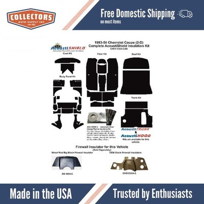 Complete Interior Insulation Kit for 1953-1954 Chevrolet Coupe