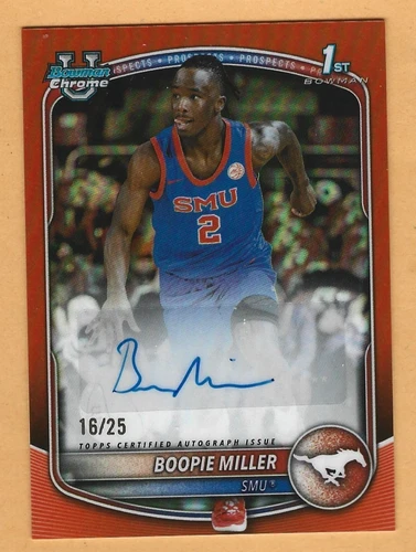 2025-26 Bowman Chrome Boopie Miller 1st Bowman Orange Auto 16/25 #CPA-BR