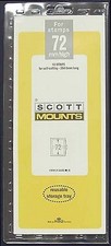 Scott Stamp Mount 72/265 mm - BLACK (Pack of 10) (72x265 72mm)  STRIP 1031