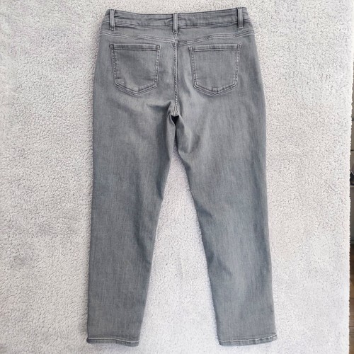 J. Jill Denim Boyfriend Straight Leg Ankle Jeans Womens Gray Mid-Rise Size 12P - Picture 16 of 17