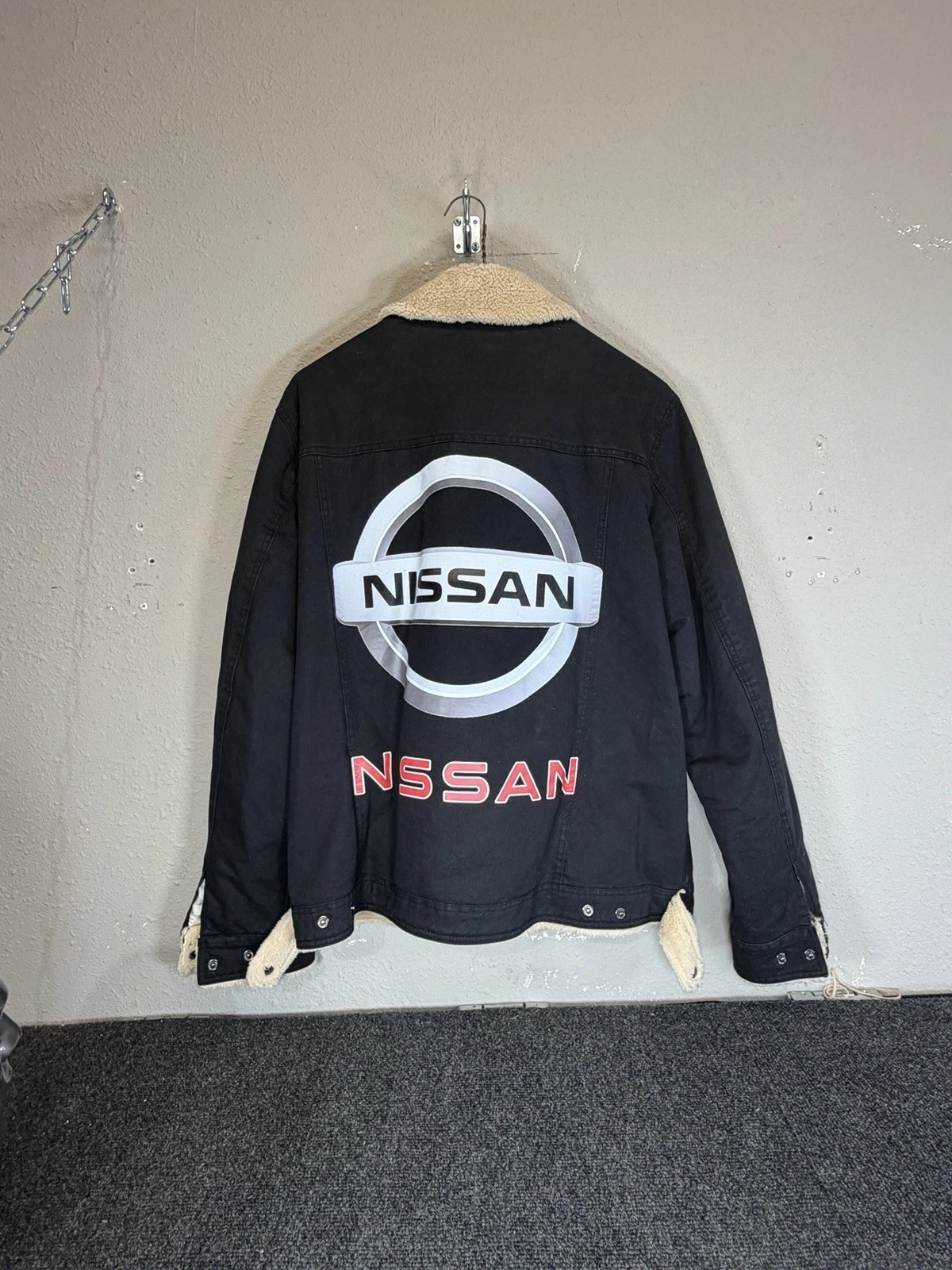 Nissan 370Z Men's Sherpa Lined Canvas Jacket Black Size Medium - product detail image 11
