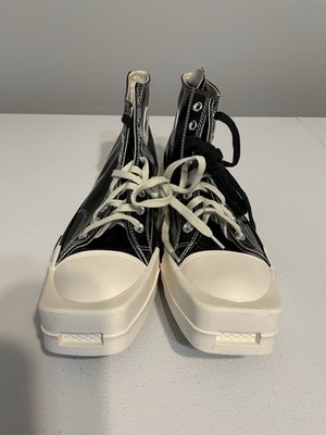 Converse Rick Owens DRKSHDW Black Lacquered A01291C. Men 13.