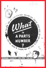 IH Dealer Literature 'What is A PARTS NUMBER?' Prefix Suffix Farmall Tractor