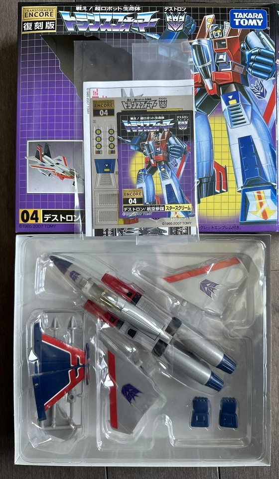 Authentic Takara Transformer G1 e-Hobby Encore 04 STARSCREAM Destron Reissue New - Image 3 of 3