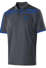 NCAA SMU Mustangs Mens Size Small Charge Short Sleeve Golf Polo Carbon Royal