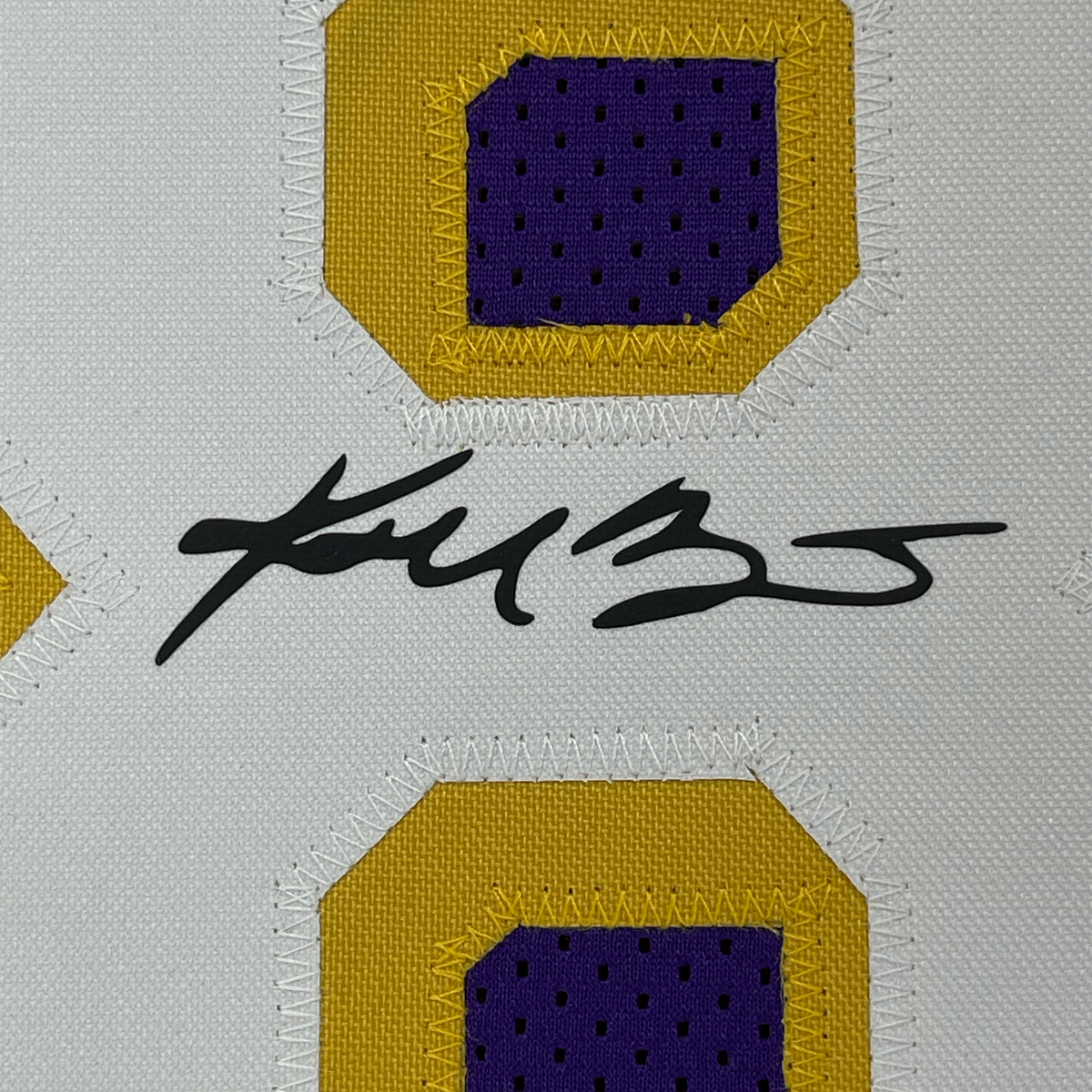 Framed Facsimile Autographed Kobe Bryant 33x42 #8 Purple Reprint
