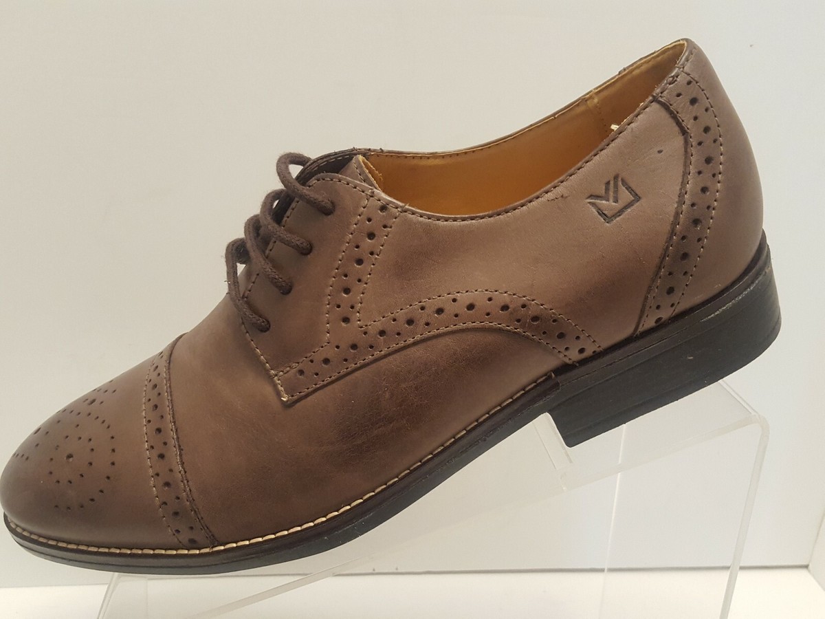 Sandro Cap Toe Derby Dress Shoe Brown Tan Leather Men main image 4