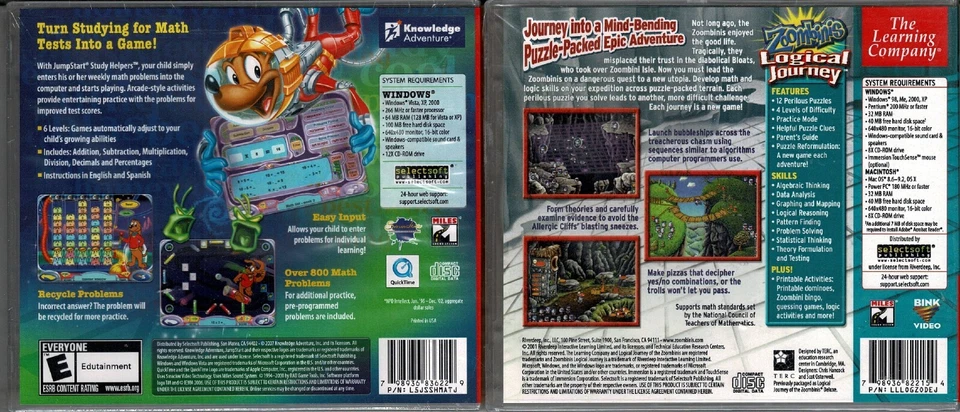 Zoombinis Logical Journey & Jumpstart Math Booster Pc New XP Math Made Fun - Image 2 of 2