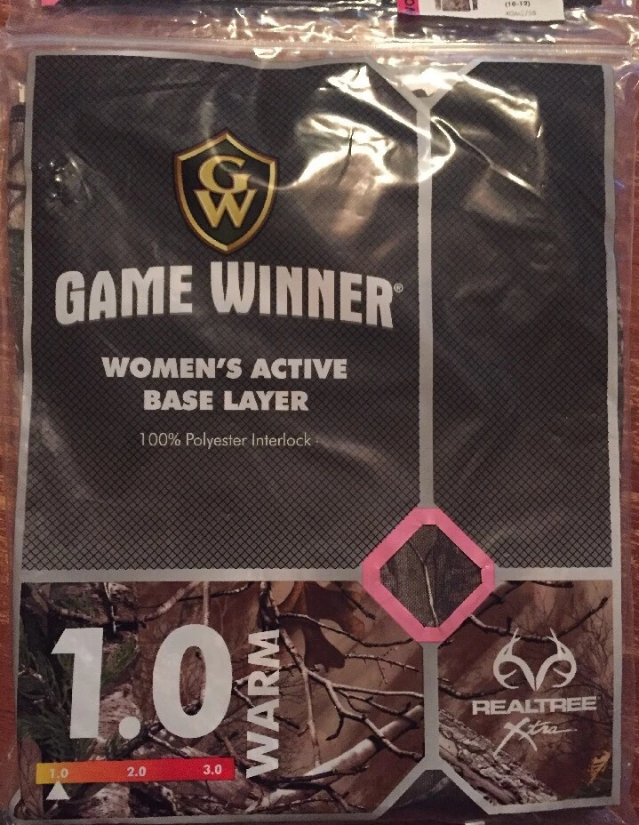 Game Winner Women's NWT Camouflage active base layer TOP 1.00 warm MED 10-12  - Image 2 of 3