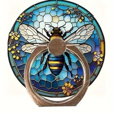 Universal Blue Fashion Bee Phone Ring Holder Lightweight 360 Rotation ABS Stand