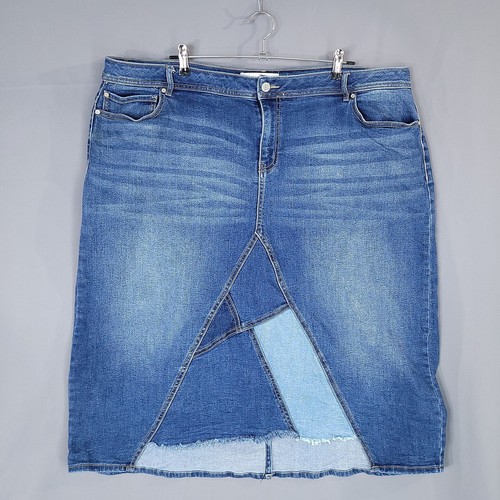 Cato Women's Denim Skirt Straight & Pencil Blue Size 22W