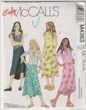 4363 McCALLS Easy - TOPS & SKIRTS - GIRLS 12/14/16