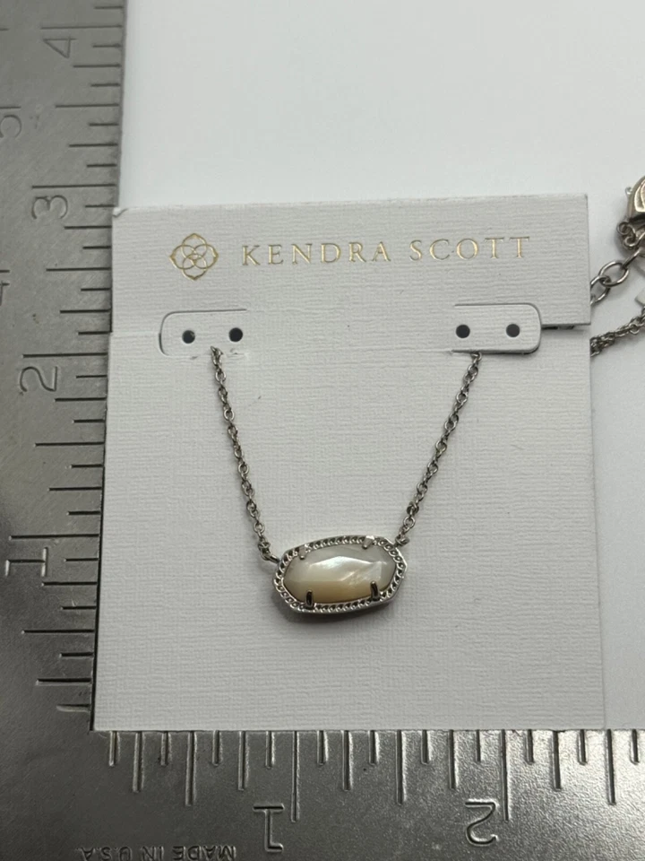 NUEVO CON ETIQUETAS Collar Kendra Scott Elisa Madreperla Chapado en Rodio Foto 2 de 4