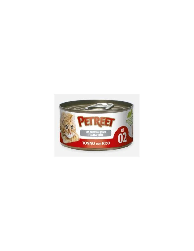 Petreet Tradizionale Tortino in Lattina 85gr Tonno Surimi Aroma Granchio