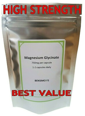 Magnesiumglycinat 750mg, pflanzliche Kapseln, Multi-Angebot, ohne Füllstoffe, beste Tabletten
