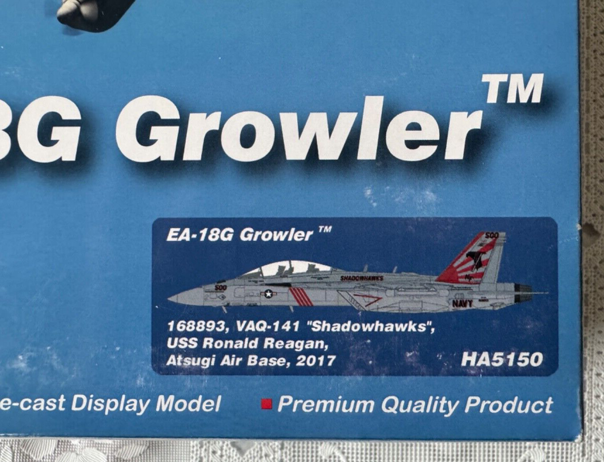 1/72 HOBBYMASTER HA5150 EA-18G GROWLER VAQ-141 SHADOWHAWKS, USS