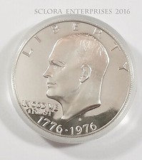 1976 S EISENHOWER PROOF DOLLAR COIN  40 SILVER IN CAPSULE 