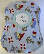 Bib 14" Neck Pull Over Head T-Shirt Special Needs Drool polyester cotton blend