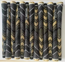 13PCS MCC PLUS4 TEAMS Grips Standard Midsize Golf Grips Black Gold