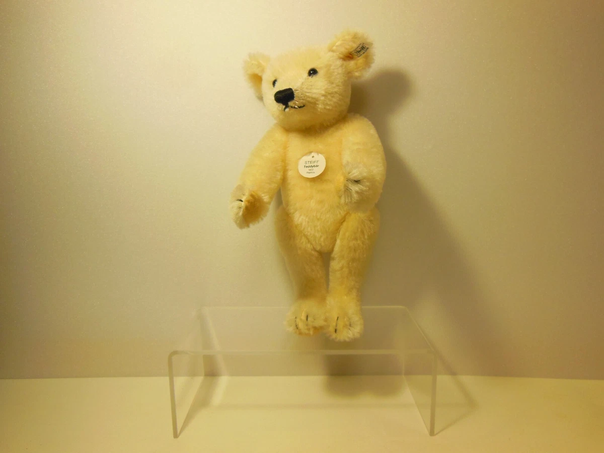 Ours Steiff Blanc Mohair 23 Cm - Années 1950 - Avec Bouton D'oreille