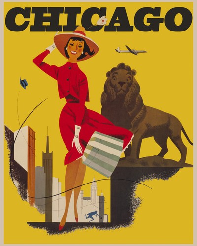 Chicago Tourism Poster by Vintage Travel Posters Giclee Print Ships Free - 第 1/3 張圖片